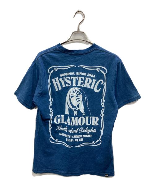 Hysteric Glamour（ヒステリックグラマー）Hysteric Glamour (ヒステリックグラマー) WHISKY WOMAN(ウィスキーウーマン） Tシャツ インディゴ サイズ:SIZE Lの古着・服飾アイテム