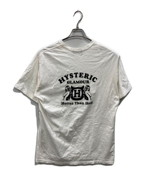 Hysteric Glamour（ヒステリックグラマー）Hysteric Glamour (ヒステリックグラマー) HOTTER THAN HELL（ホッターザンヘル） Tシャツ ホワイト サイズ:SIZE XLの古着・服飾アイテム