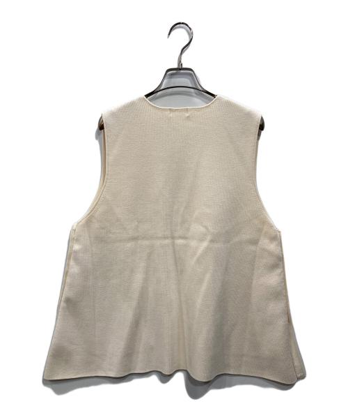 BALLSEY（ボールジィ）BALLSEY (ボールジィ) パールコンビ Vネックベスト アイボリー サイズ:SIZE Sの古着・服飾アイテム