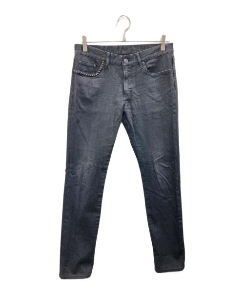 Hysteric Glamour（ヒステリックグラマー）Hysteric Glamour (ヒステリックグラマー) スタッズ ストレッチ スキニー ジーンズ ブラック サイズ:32inchの古着・服飾アイテム