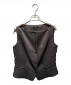 theoryセオリー）の古着「Base Satin Boat Neck Vest」｜カーキ