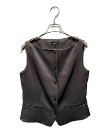 theory（セオリー）の古着「Base Satin Boat Neck Vest」｜カーキ