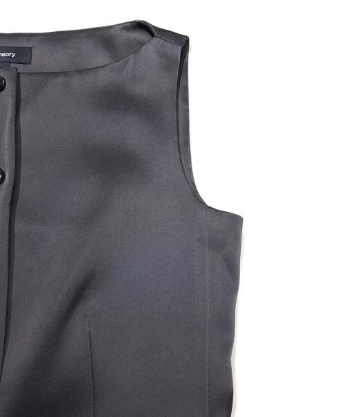 theory（セオリー）theory (セオリー) Base Satin Boat Neck Vest カーキ サイズ:2の古着・服飾アイテム