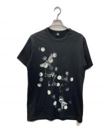 Y's（ワイズ）の古着「Butterfly Print Half Sleeve T（バタフライプリントハーフスリーブティー）」｜ブラック