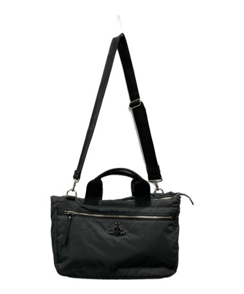 Vivienne Westwood（ヴィヴィアンウエストウッド）Vivienne Westwood (ヴィヴィアンウエストウッド) エナメルORB2WAYショルダーバッグ チャコールグレーの古着・服飾アイテム