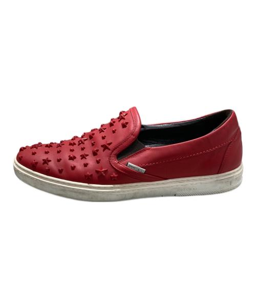 JIMMY CHOO（ジミーチュウ）JIMMY CHOO (ジミーチュウ) ローカットスニーカー レッド サイズ:43の古着・服飾アイテム