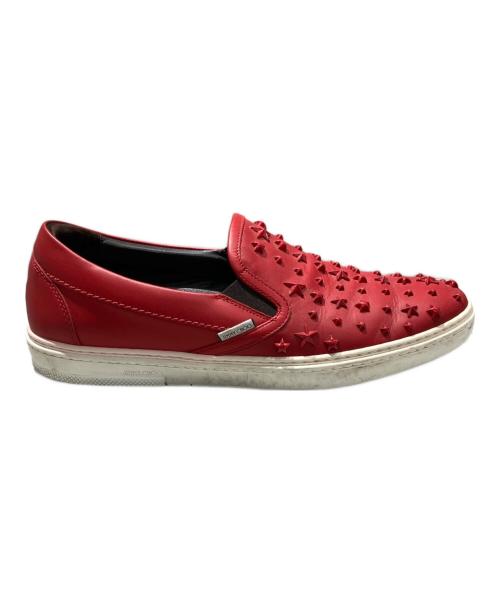 JIMMY CHOO（ジミーチュウ）JIMMY CHOO (ジミーチュウ) ローカットスニーカー レッド サイズ:43の古着・服飾アイテム