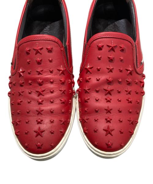 JIMMY CHOO（ジミーチュウ）JIMMY CHOO (ジミーチュウ) ローカットスニーカー レッド サイズ:43の古着・服飾アイテム