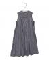 45R (フォーティファイブ・アール) ラッセルストライプNO SLEEVE DRESS インディゴ：5000円