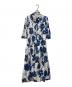 DIANE VON FURSTENBERG（ダイアンフォンファステンバーグ）の古着「シャツワンピース」｜ホワイト×ブルー