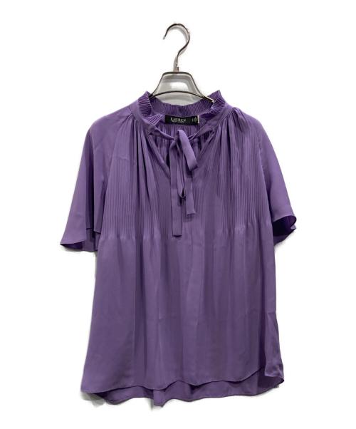 LAUREN RALPH LAUREN（ローレンラルフローレン）LAUREN RALPH LAUREN (ローレンラルフローレン) ボウタイブラウス バイオレット サイズ:Sの古着・服飾アイテム