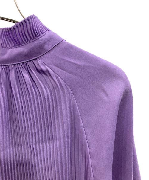 LAUREN RALPH LAUREN（ローレンラルフローレン）LAUREN RALPH LAUREN (ローレンラルフローレン) ボウタイブラウス バイオレット サイズ:Sの古着・服飾アイテム
