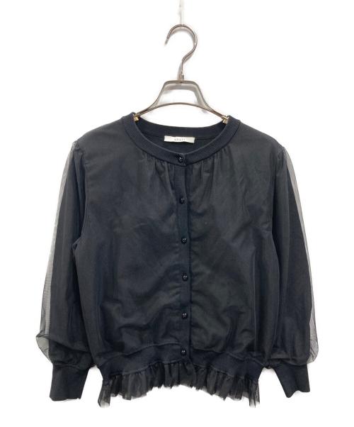 ANAYI（アナイ）ANAYI (アナイ) チュール カーディガン ブラック サイズ:38の古着・服飾アイテム