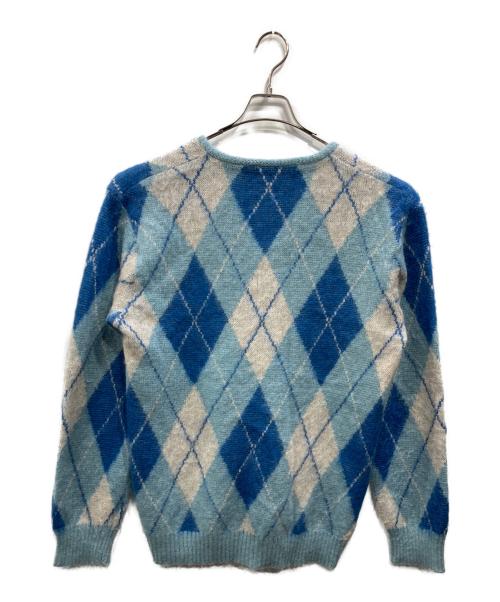 Needles（ニードルズ）Needles (ニードルズ) Argyle Mohair Cardigan（アーガイルモヘアカーディガン） ブルー サイズ:SIZE Lの古着・服飾アイテム