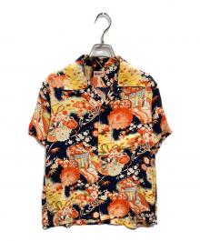 Sun Surf（サンサーフ）の古着「RAYON S/S "THE ROYAL WAGON"(レーヨンエスエスザロイヤルワゴン)」｜オレンジ