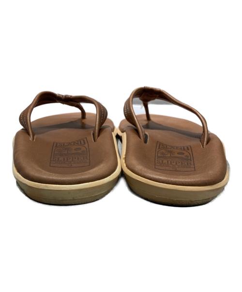 ISLAND SLIPPER（アイランドスリッパ）ISLAND SLIPPER (アイランドスリッパ) レザーサンダル ブラウン サイズ:SIZE 9の古着・服飾アイテム
