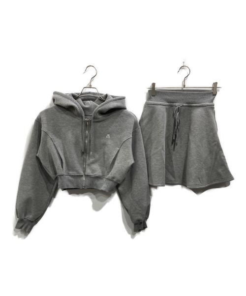 Snidel（スナイデル）Snidel (スナイデル) スウェットミニセットアップ グレー サイズ:ONESIZEの古着・服飾アイテム