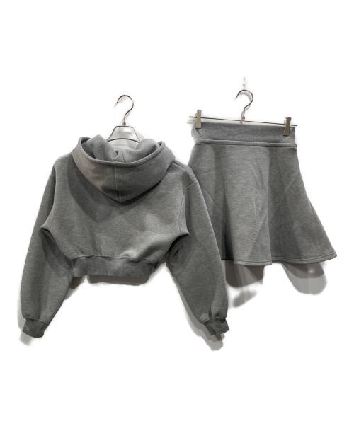 Snidel（スナイデル）Snidel (スナイデル) スウェットミニセットアップ グレー サイズ:ONESIZEの古着・服飾アイテム