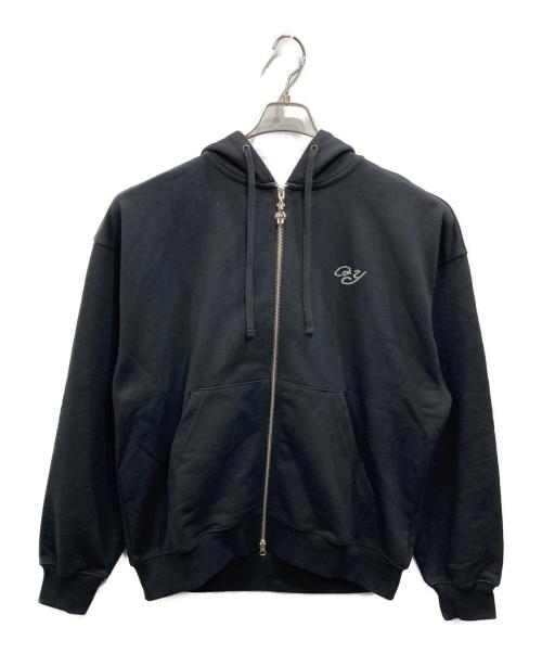 OY（オーワイ）OY (オーワイ) DOLLY STONE EAR HOODIE ZIP UP(ドリーストーンイヤーフーディジップアップ） ブラック サイズ:SIZE Lの古着・服飾アイテム