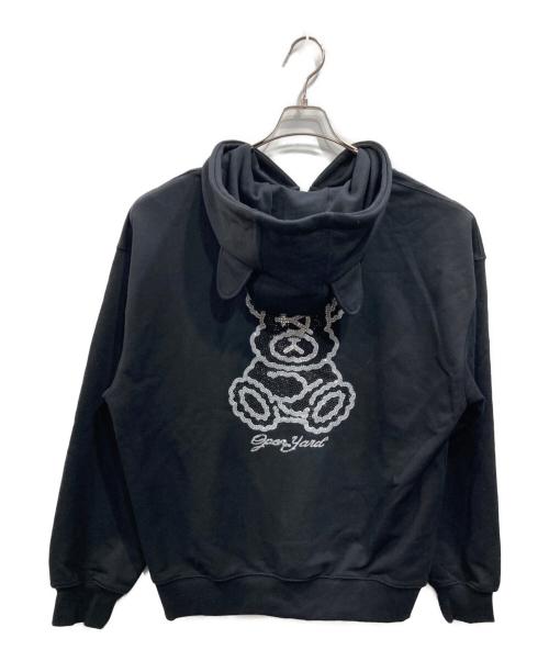 OY（オーワイ）OY (オーワイ) DOLLY STONE EAR HOODIE ZIP UP(ドリーストーンイヤーフーディジップアップ） ブラック サイズ:SIZE Lの古着・服飾アイテム