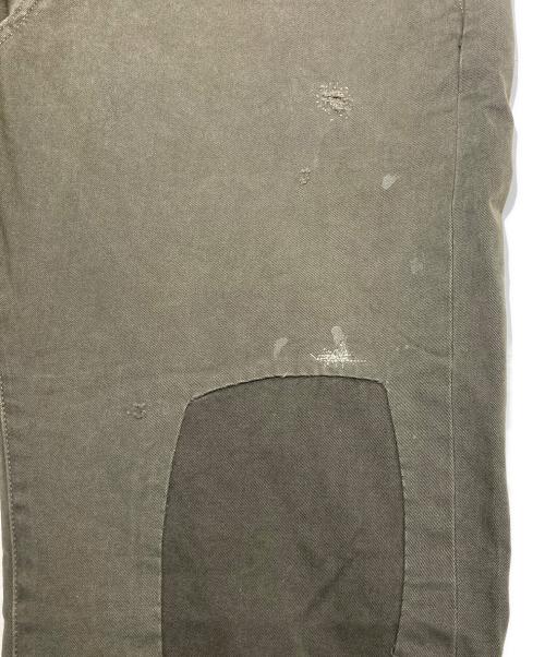 FUNSET OF ART（ファンセットオブアート）funset of art (ファンセットオブアート) リペア加工パンツ カーキ サイズ:Lの古着・服飾アイテム