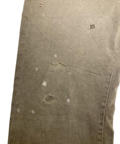 FUNSET OF ART（ファンセットオブアート）funset of art (ファンセットオブアート) リペア加工パンツ カーキ サイズ:Lの古着・服飾アイテム