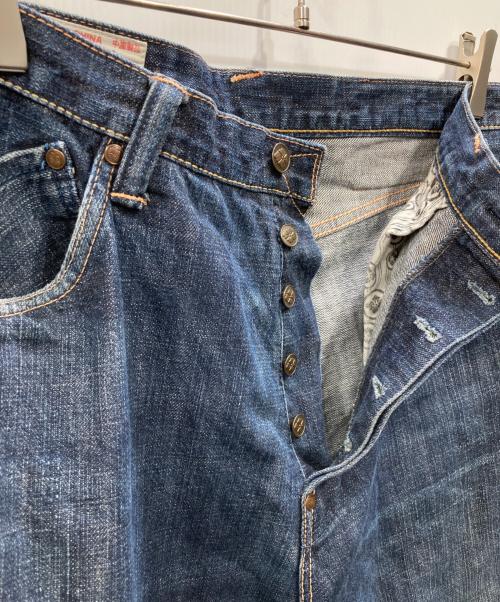 YAMANE（ヤマネ）YAMANE (ヤマネ) カモメペイントデニムパンツ インディゴ サイズ:W34の古着・服飾アイテム