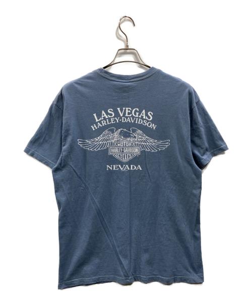 HARLEY-DAVIDSON（ハーレーダビッドソン）HARLEY-DAVIDSON (ハーレーダビッドソン) プリントTシャツ ブルー サイズ:Lの古着・服飾アイテム