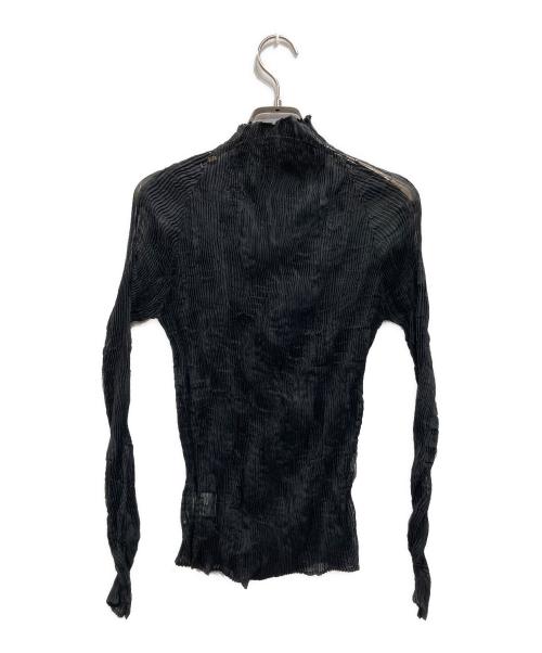 ISSEY MIYAKE（イッセイミヤケ）ISSEY MIYAKE (イッセイミヤケ) シフォンツイストブラウス ブラック サイズ:2の古着・服飾アイテム
