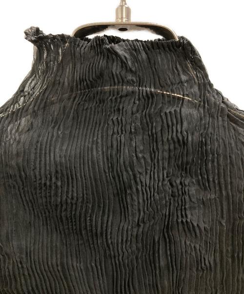 ISSEY MIYAKE（イッセイミヤケ）ISSEY MIYAKE (イッセイミヤケ) シフォンツイストブラウス ブラック サイズ:2の古着・服飾アイテム