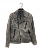 DIESELディーゼル）の古着「デニム ダブルライダースジャケット」｜ブラック