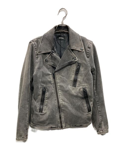 DIESEL（ディーゼル）DIESEL (ディーゼル) デニム ダブルライダースジャケット ブラック サイズ:Sの古着・服飾アイテム