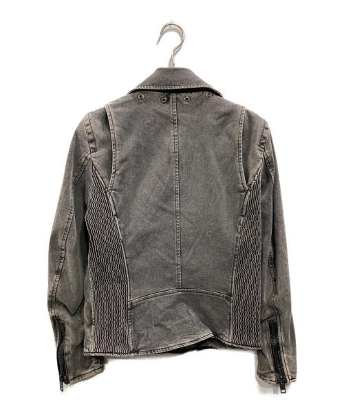 DIESEL（ディーゼル）DIESEL (ディーゼル) デニム ダブルライダースジャケット ブラック サイズ:Sの古着・服飾アイテム