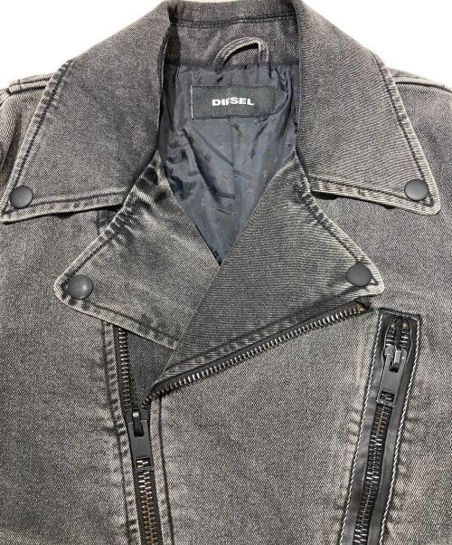 DIESEL（ディーゼル）DIESEL (ディーゼル) デニム ダブルライダースジャケット ブラック サイズ:Sの古着・服飾アイテム