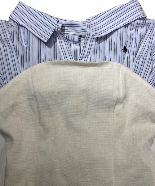 POLO BCS（ポロ・ビーシーエス）POLO BCS (ポロ・ビーシーエス) LAGUNA MOON (ラグナムーン) シャツドッキングワンピース ブルー×ホワイト サイズ:S 未使用品の古着・服飾アイテム