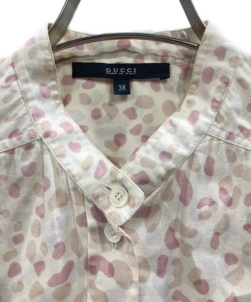 GUCCI（グッチ）GUCCI (グッチ) バンドカラーシャツ ベージュ サイズ:38の古着・服飾アイテム