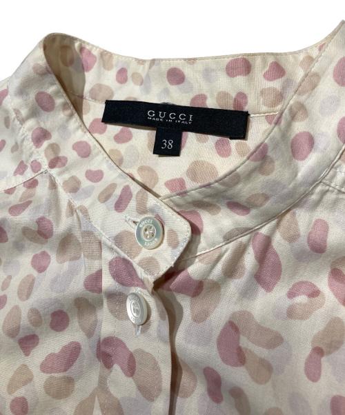 GUCCI（グッチ）GUCCI (グッチ) バンドカラーシャツ ベージュ サイズ:38の古着・服飾アイテム