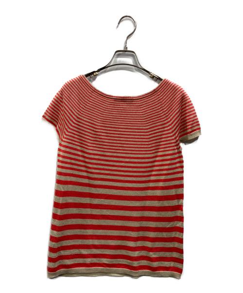 LORO PIANA（ロロピアーナ）LORO PIANA (ロロピアーナ) シルクリネン ショートスリーブニット レッド サイズ:SIZE 42の古着・服飾アイテム
