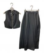 CLANEクラネ）の古着「3WAY ZIP SET ONEPIECE」｜ブラック