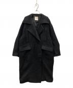 CLANEクラネ）の古着「SHORT SHAGGY COCOON OVER COAT」｜ブラック