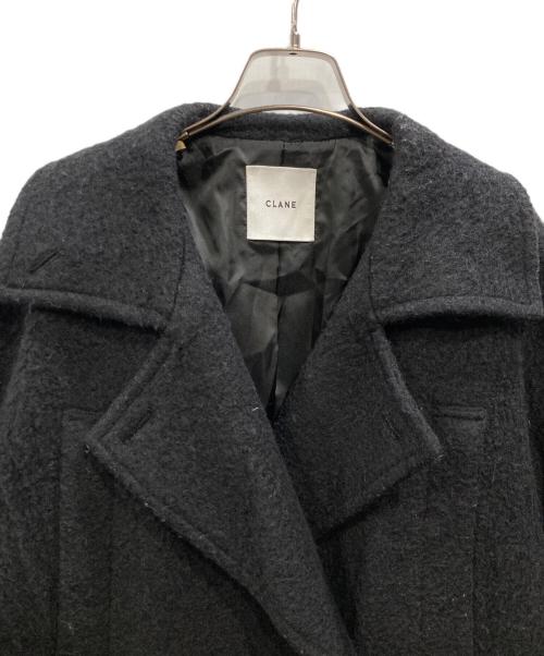 CLANE（クラネ）CLANE (クラネ) SHORT SHAGGY COCOON OVER COAT ブラックの古着・服飾アイテム