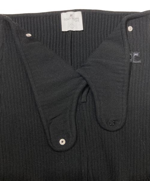 courreges（クレージュ）courreges (クレージュ) リブニットミニショーツ ブラック サイズ:1の古着・服飾アイテム
