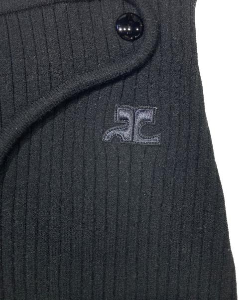 courreges（クレージュ）courreges (クレージュ) リブニットミニショーツ ブラック サイズ:1の古着・服飾アイテム
