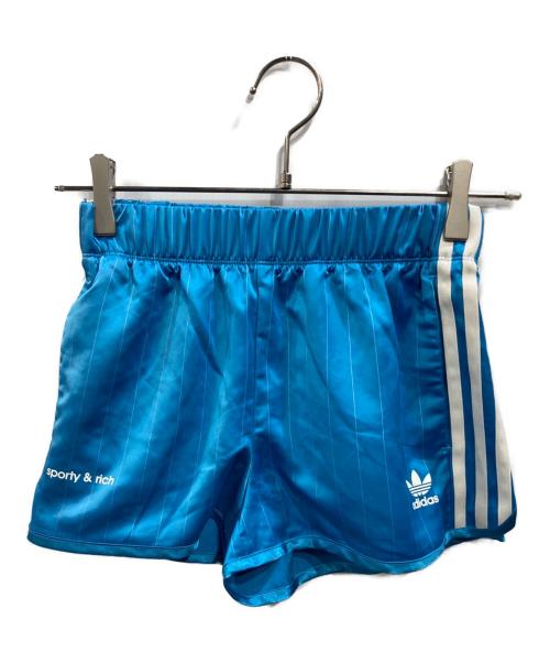 adidas Originals（アディダスオリジナル）adidas Originals (アディダスオリジナル) Sporty & Rich (スポーティーアンドリッチ) ショートパンツ ブルー サイズ:Mの古着・服飾アイテム