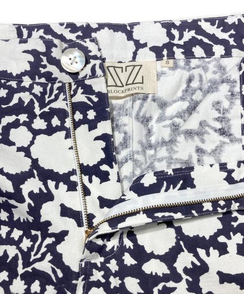 SZ Blockprints（エスゼットブロックプリント）SZ Blockprints (エスゼットブロックプリント) ディスコパンツ ネイビー×ホワイト サイズ:Sの古着・服飾アイテム