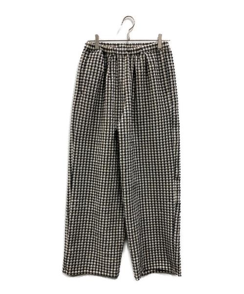 machatt（マチャット）machatt (マチャット) ギンガムチェック ワイドパンツ ホワイトブラック サイズ:Fの古着・服飾アイテム