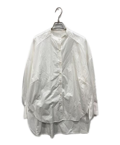 machatt（マチャット）machatt (マチャット) スタンドカラーオーバーシャツ ホワイト サイズ:Fの古着・服飾アイテム