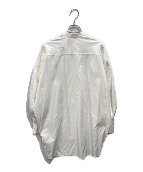 machatt（マチャット）machatt (マチャット) スタンドカラーオーバーシャツ ホワイト サイズ:Fの古着・服飾アイテム