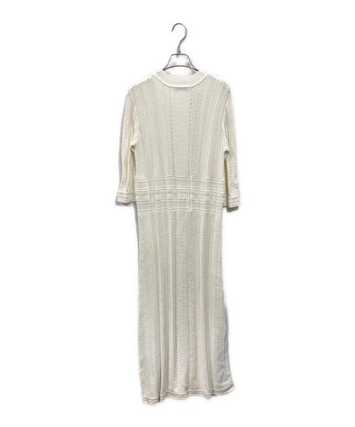 ETRE TOKYO（エトレトウキョウ）ETRE TOKYO (エトレトウキョウ) レーシーニットワンピース ホワイト サイズ:FREEの古着・服飾アイテム