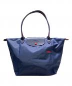 LONGCHAMPロンシャン）の古着「LE PLIAGE CLUB トートバッグ」｜ネイビー×レッド
